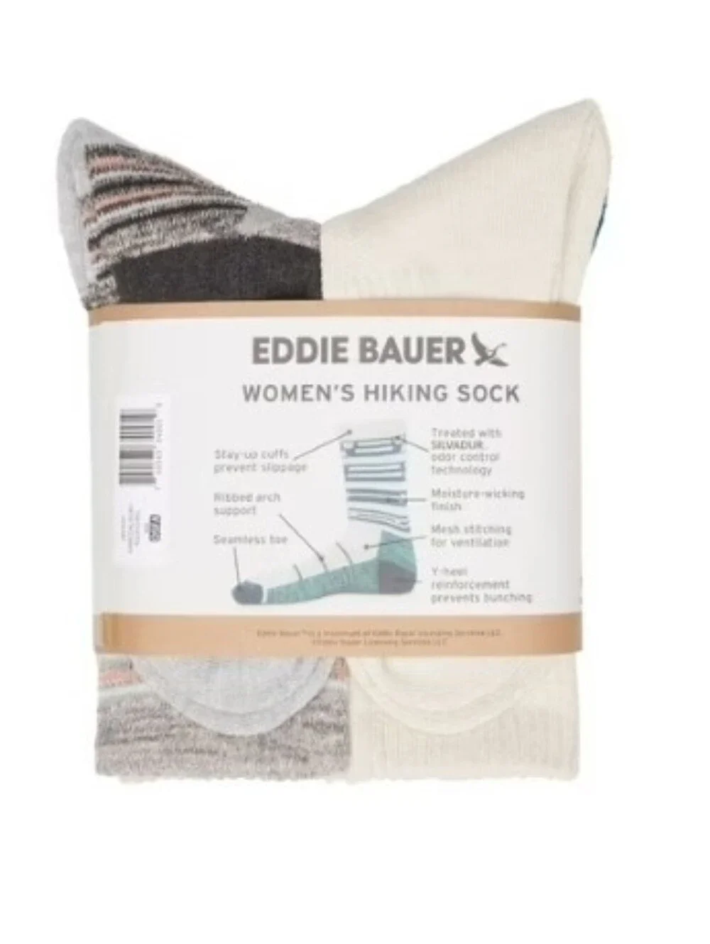 Eddie Bauer Ladies Hiking 4-Pack Crew Socks